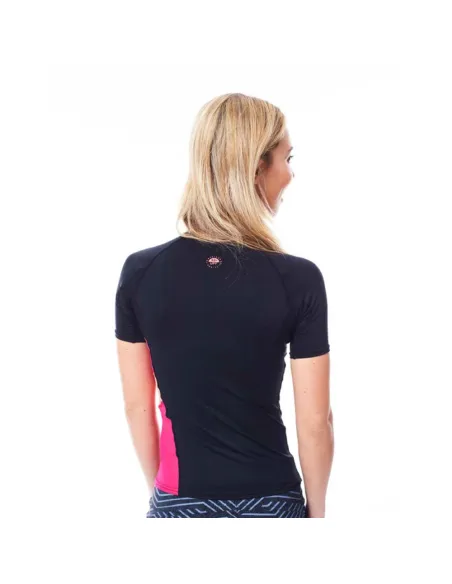 Lycra noir/rose Jobe manche courte Femmes