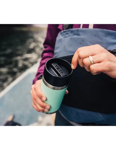 Bouteille RAMBLER 12 OZ Bouchon Hotshot vert menthe Yeti