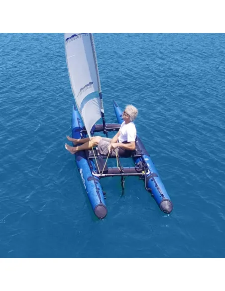 Kayacat Cougar inflatable catamaran with sail