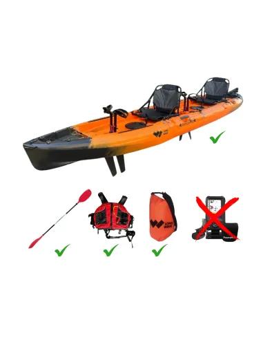 Pack Kayak Pesca Long Wave Samoa Tandem V2 (Sin Sonda)