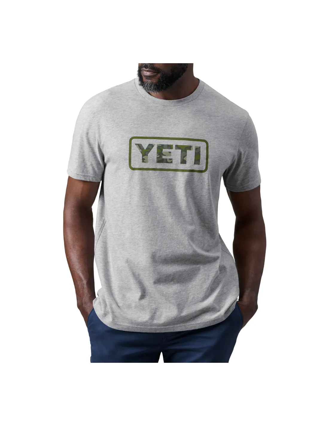 Camiseta Yeti Logo Camo Manga Corta Hombre