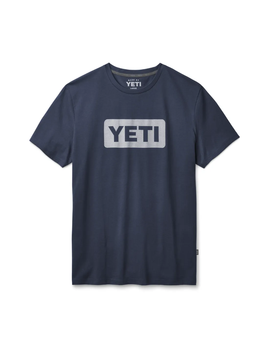 Camiseta Yeti Logo Azul/Gris Manga Corta Hombre