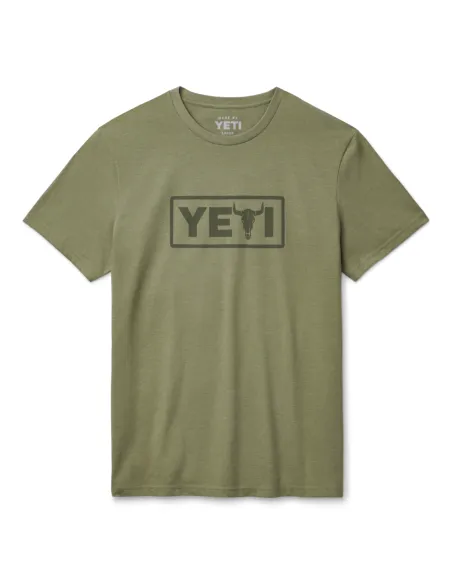 Camiseta Yeti Logo Verde Manga Corta Hombre